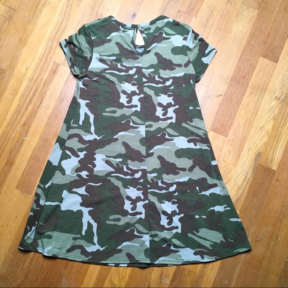 Girls Camouflage Dress Youth‎ L 14/16 Camo y2K academia gorp grunge Poof! Girl